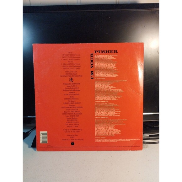 ICE-T I'm Your Pusher Original 12" Vinyl Record Maxi-single 1988 Gangsta Rap - Picture 2 of 4